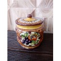 Spice jar with lid in Tuscan ceramic