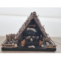 Presepe in legno e argento