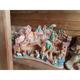 Paesaggio presepe in terracotta