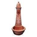 Fontana in terracotta con decoro grano